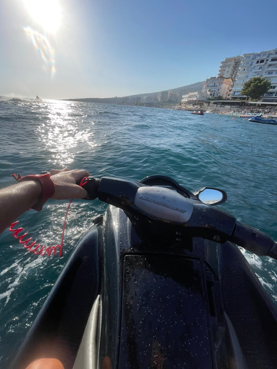 Michael's jet ski fleet on the Sarandë shore